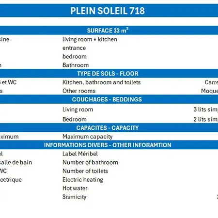 2 Pieces, Skis Aux Pieds, Proche Commerces - Label 3* - Fr-1-182-17 Daire Méribel